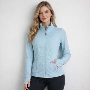 Lululemon Define Jacket Luon Powder Blue 8 Fitted Full Zip Yoga Athletic 2022